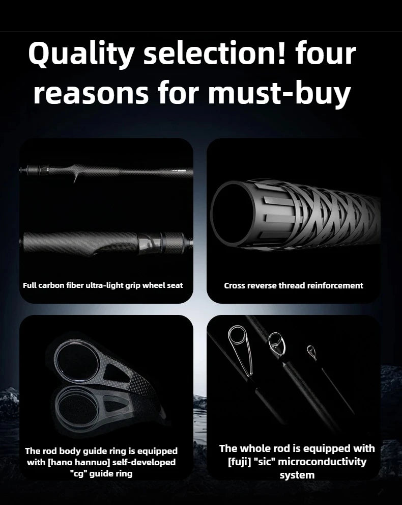 HANO FUJI Ultralight Carbon Lure Fishing Rod