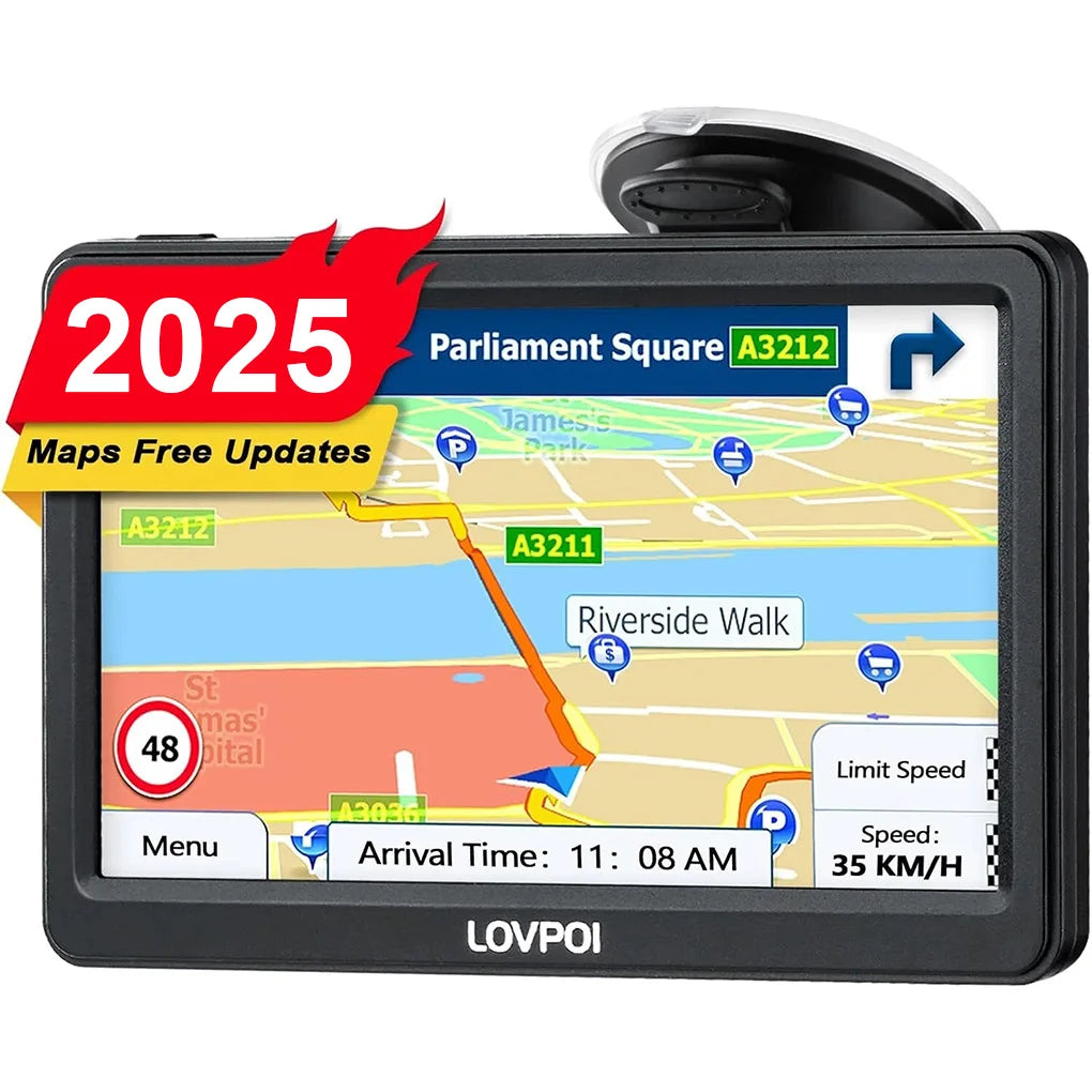 5-inch HD Car GPS Navigator – Europe Maps with USB Charger & FM Transmitter