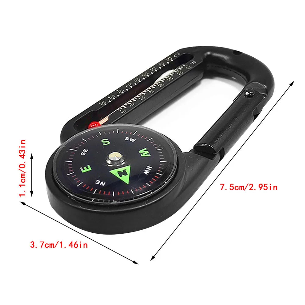 Mini Compass Carabiner Keychain