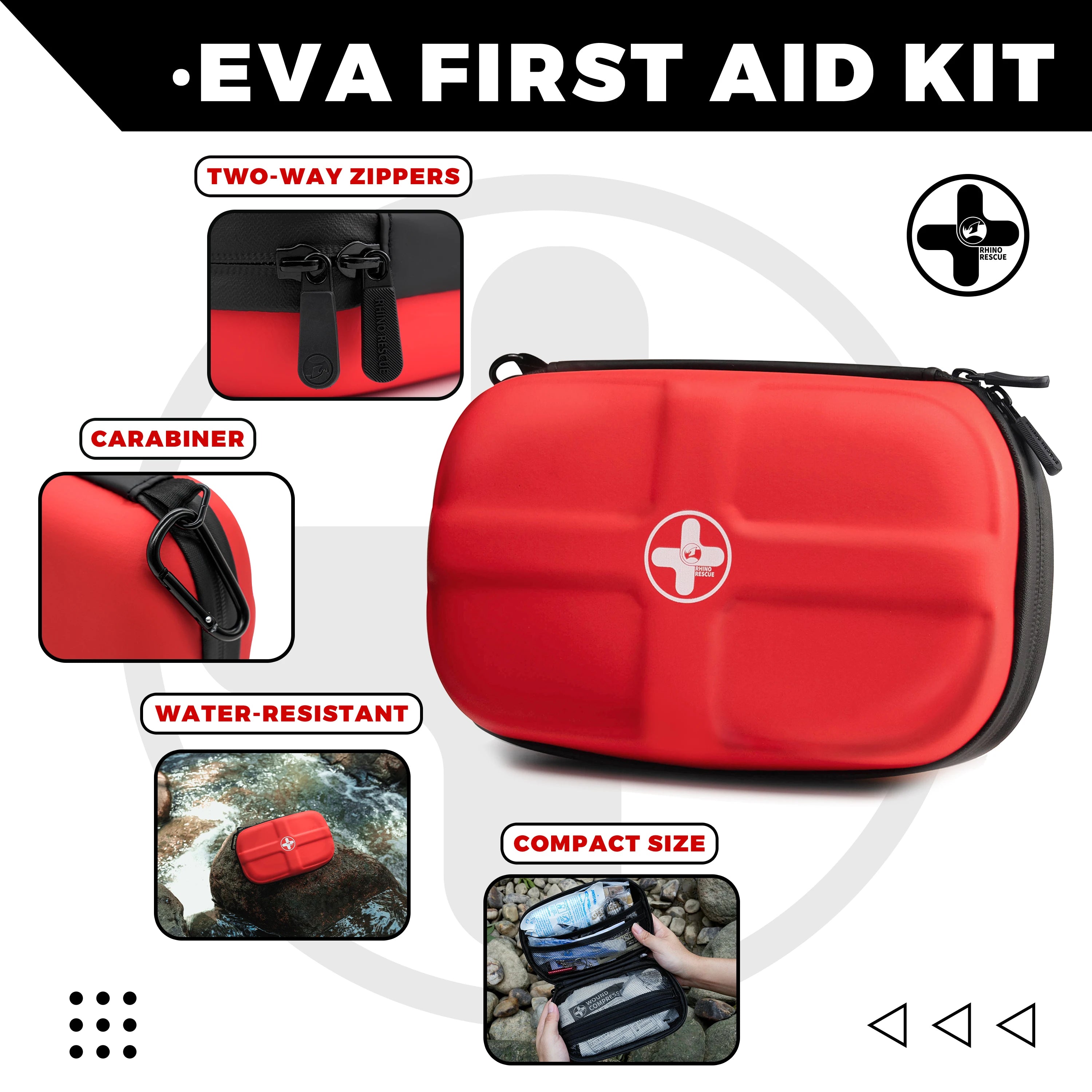 RHINO RESCUE Waterproof Portable First Aid Kit