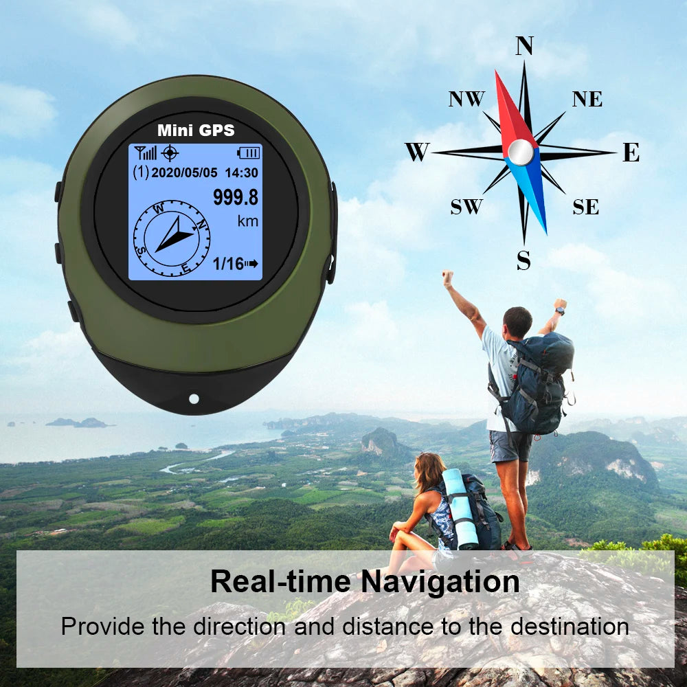 Mini Handheld GPS Navigator with Compass & Altimeter