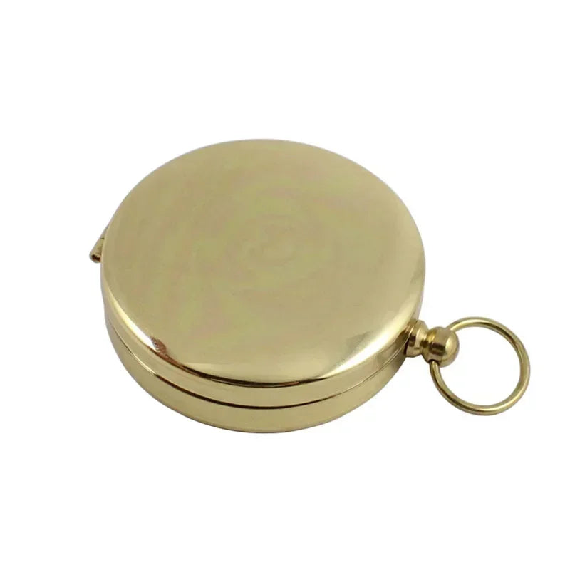 Brass Pocket Compass – Outdoor Hiking & Camping with Luminous Display