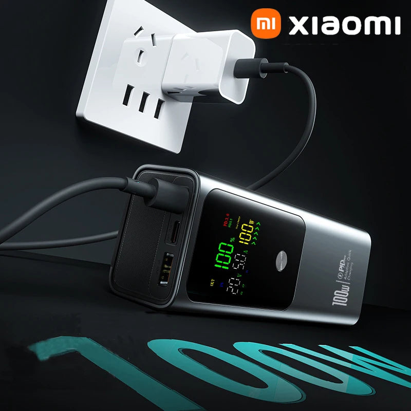 50000mAh Color Screen Power Bank – PD 100W Bidirectional Fast Charging