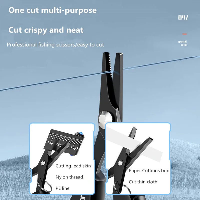 Titanium-Coated Fishing Scissors Pliers – Braided Line Cutter