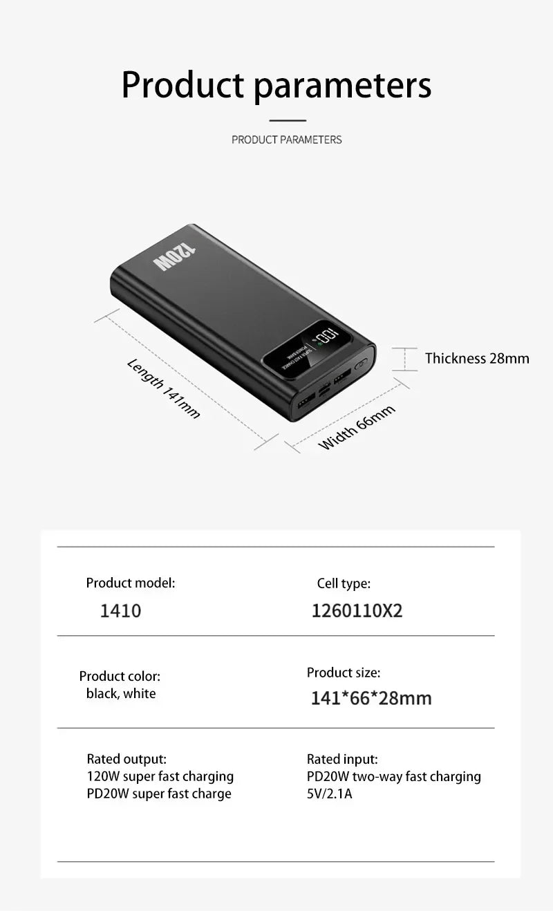 Xiaomi 200000mAh 120W Fast Charging Power Bank