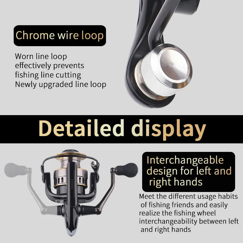 Two-Hand Rotating Fishing Reel HE1000-7000