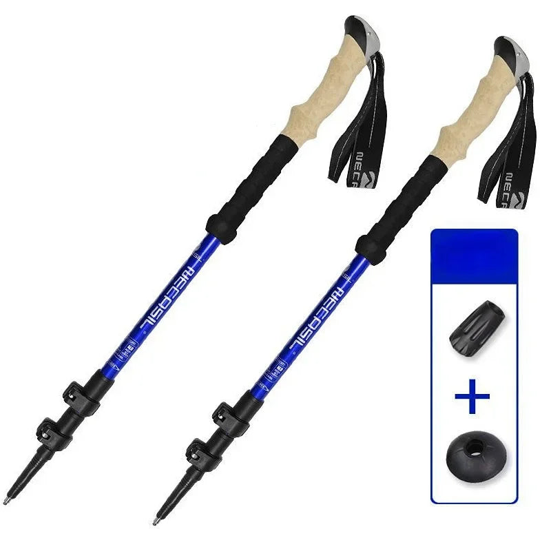 2PCS Trekking Poles – Ultralight Adjustable Hiking Sticks with Quick Lock