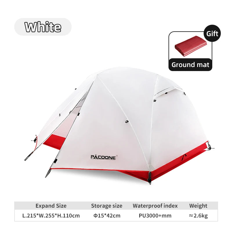 PACOONE Ultralight 20D Nylon Camping Tent