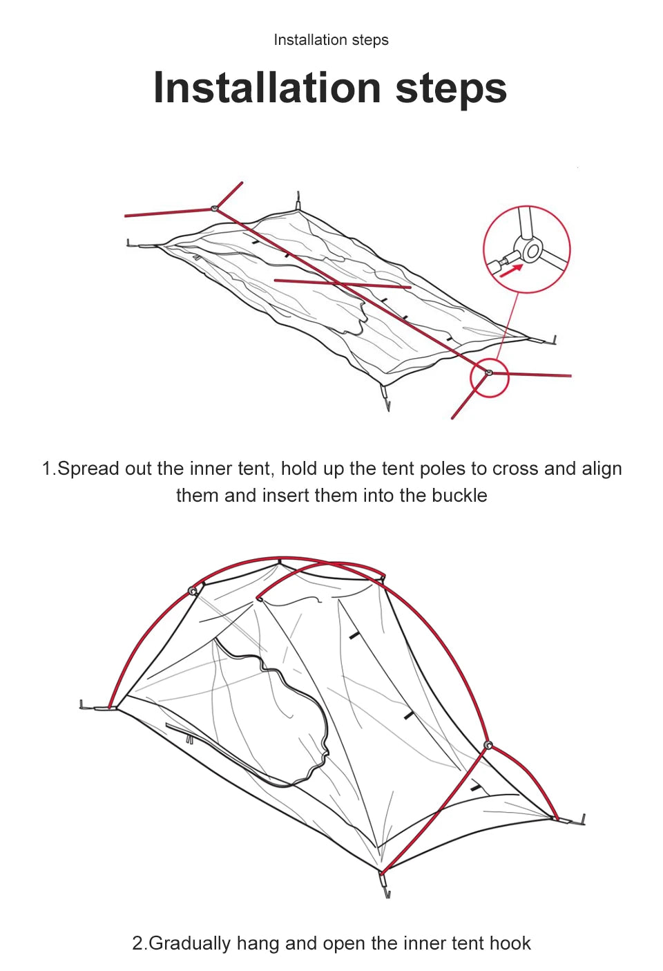 PACOONE Ultralight 20D Nylon Camping Tent