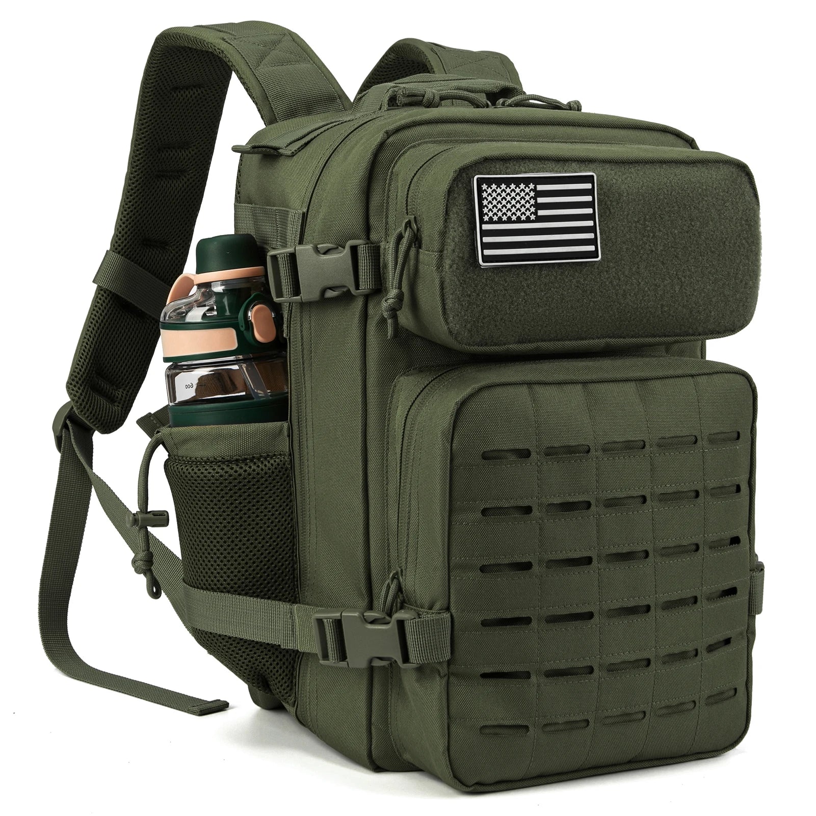 25L Tactical MOLLE Backpack with Bottle Holder