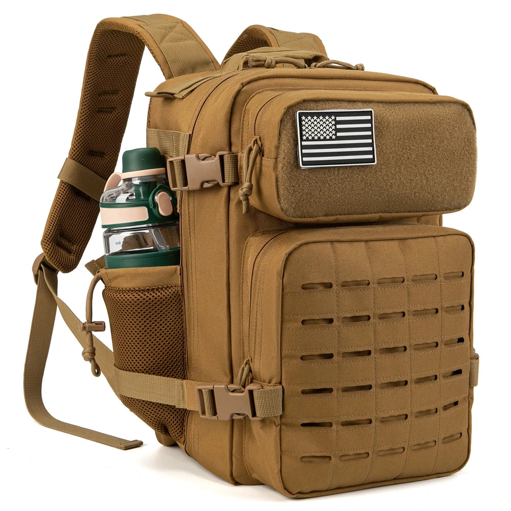 25L Tactical MOLLE Backpack with Bottle Holder