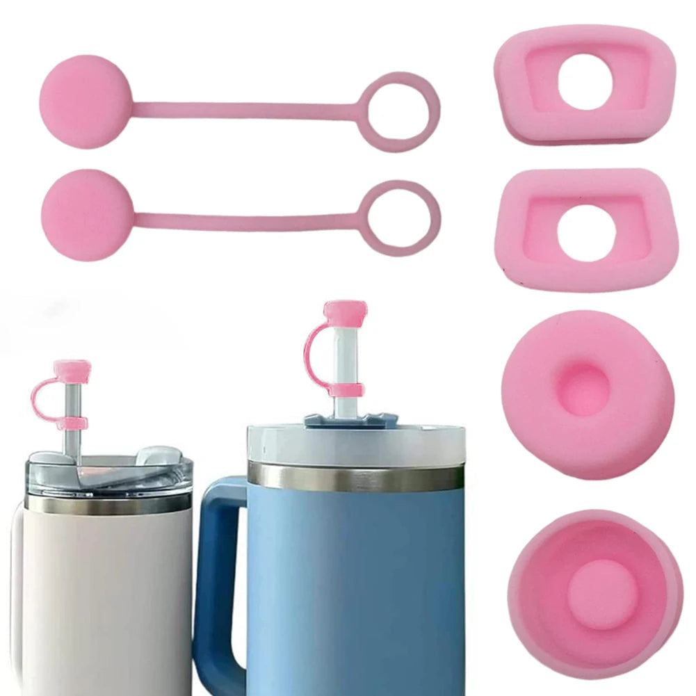 6PC Silicone Spill-Proof Straw Stopper Set for Stanley Cups