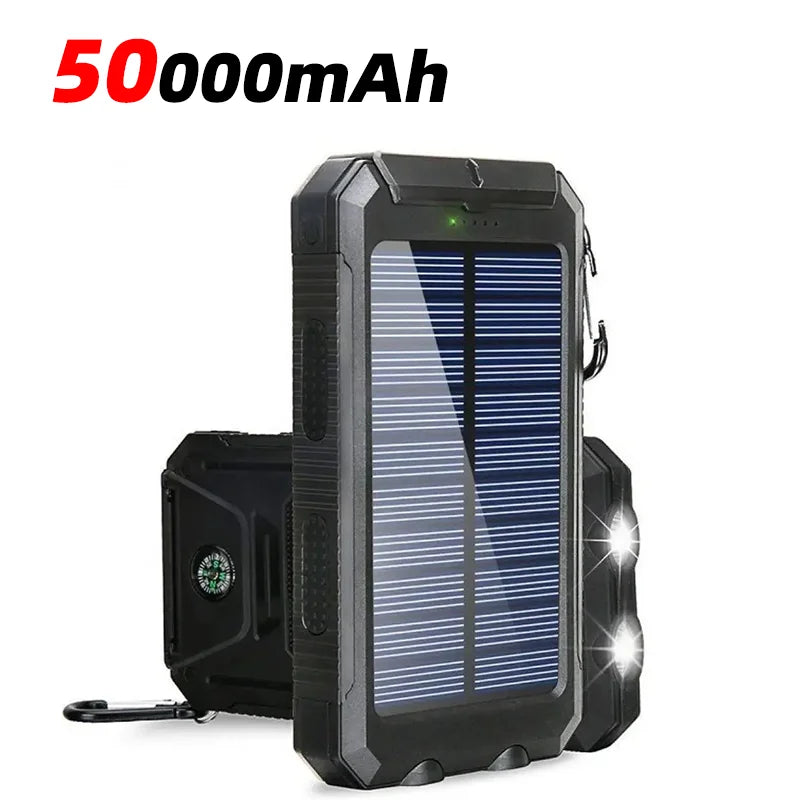 100000mAh Solar Power Bank Fast Charging Waterproof