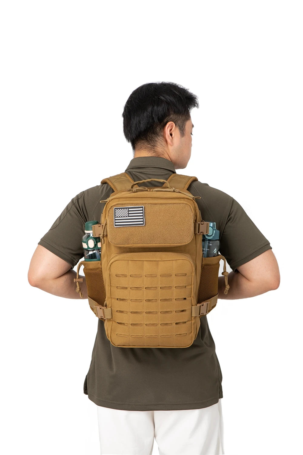 25L Tactical MOLLE Backpack with Bottle Holder