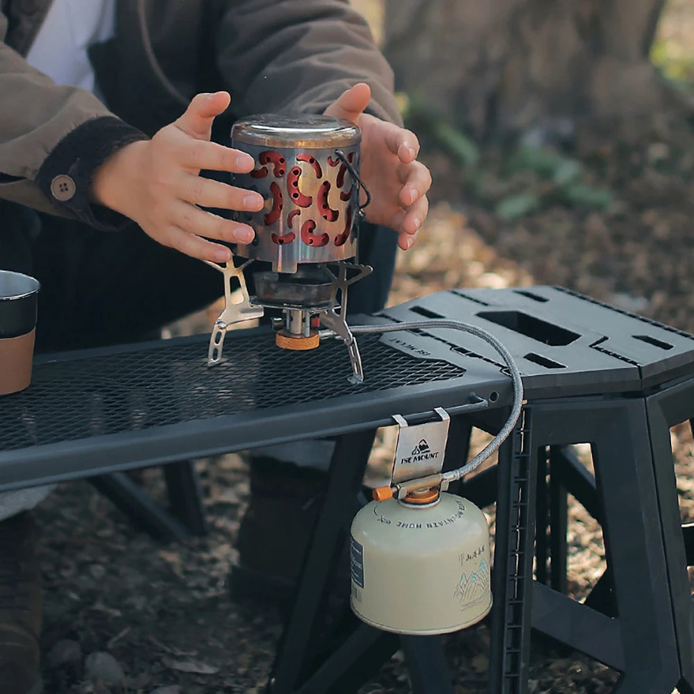 Camping Canister Hanger Clip – Metal Gas Canister Hook for Butane Tanks