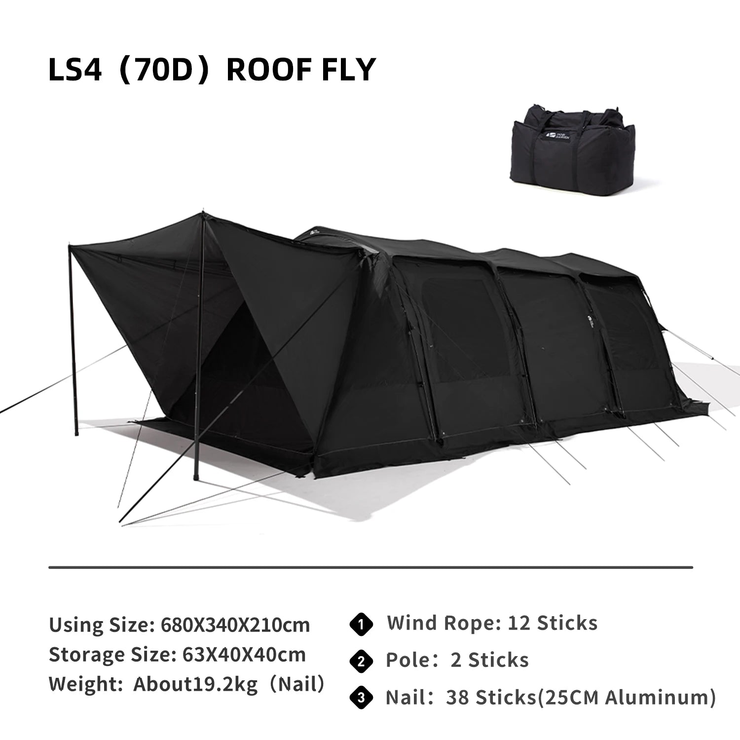 MOBI GARDEN LS4 Camping Tunnel Tent