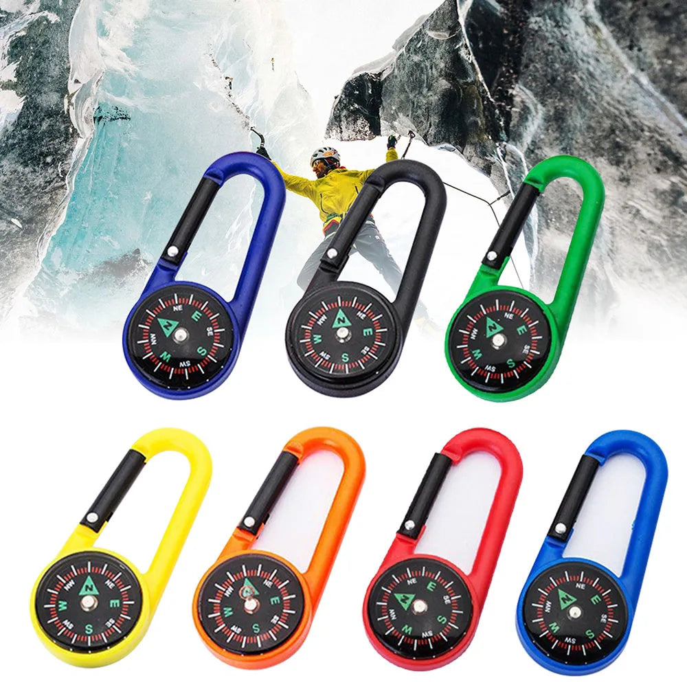 Mini Compass Carabiner Keychain
