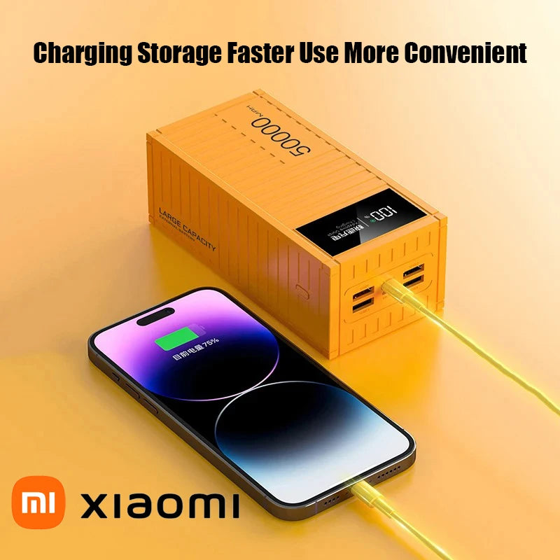 50000mAh Portable Power Bank – 120W Fast Charging, 6 Ports