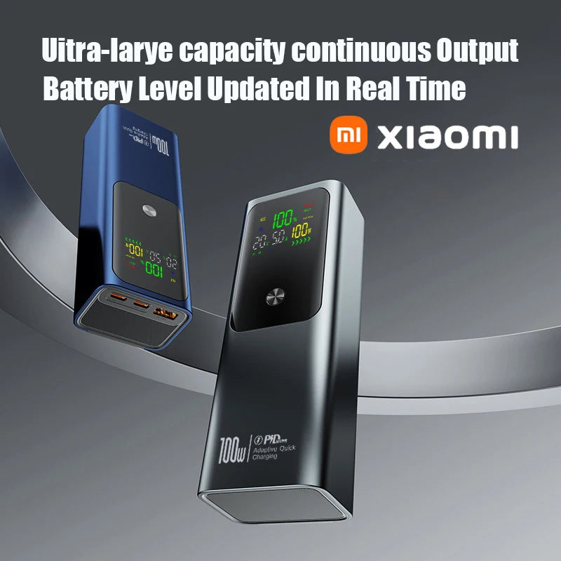 50000mAh Color Screen Power Bank – PD 100W Bidirectional Fast Charging