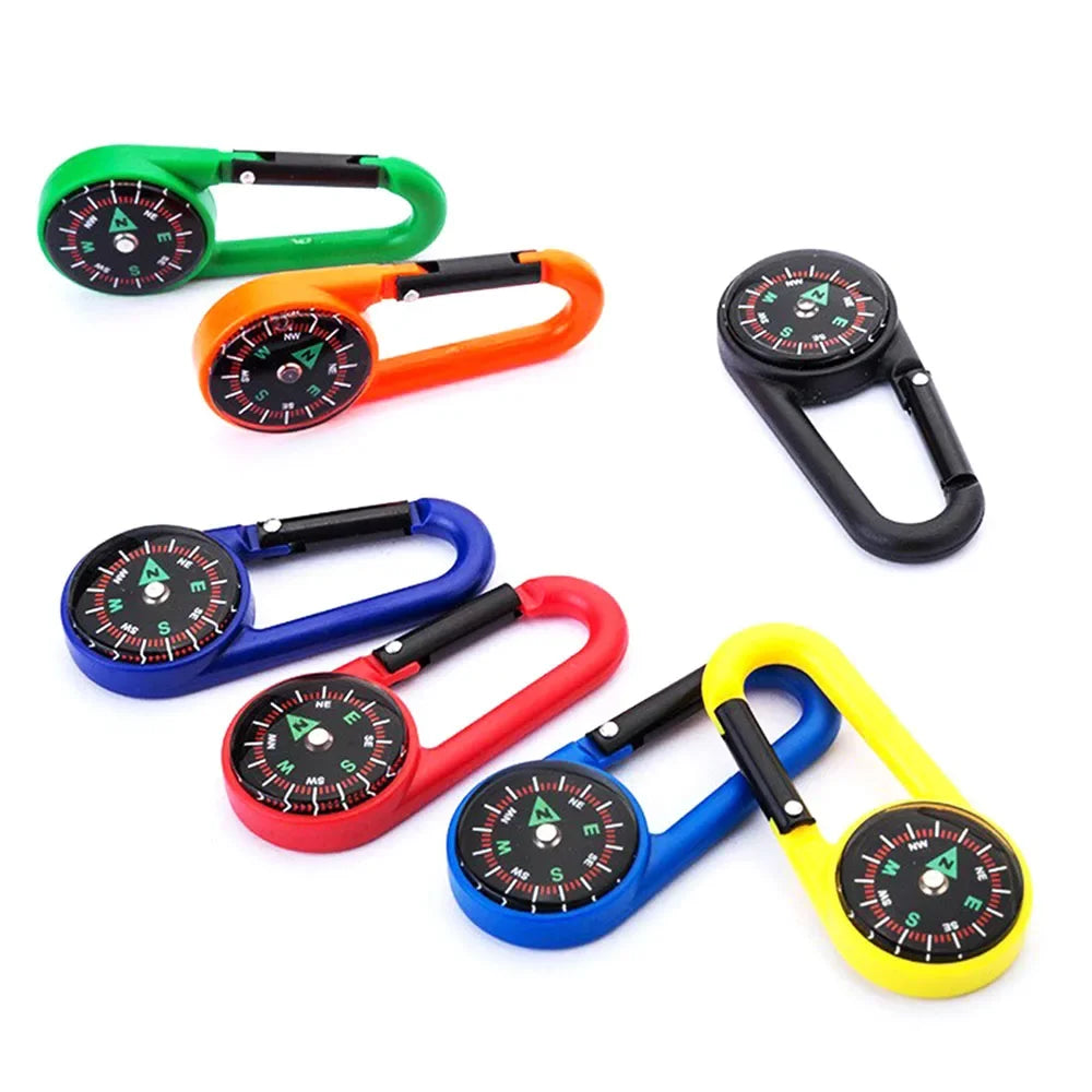 Mini Compass Carabiner Keychain