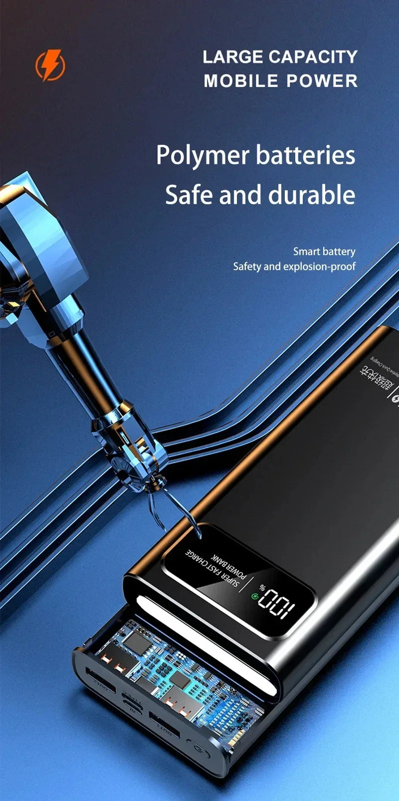 Xiaomi 200000mAh 120W LED Display Power Bank