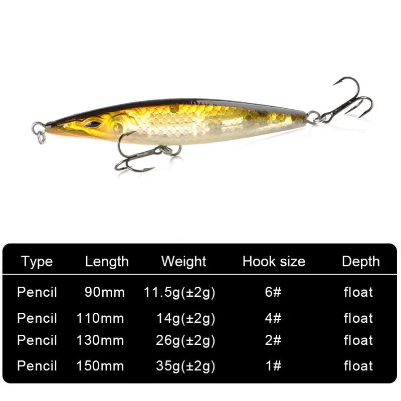 Teknik Floating Pencil Stickbait Lure 2024