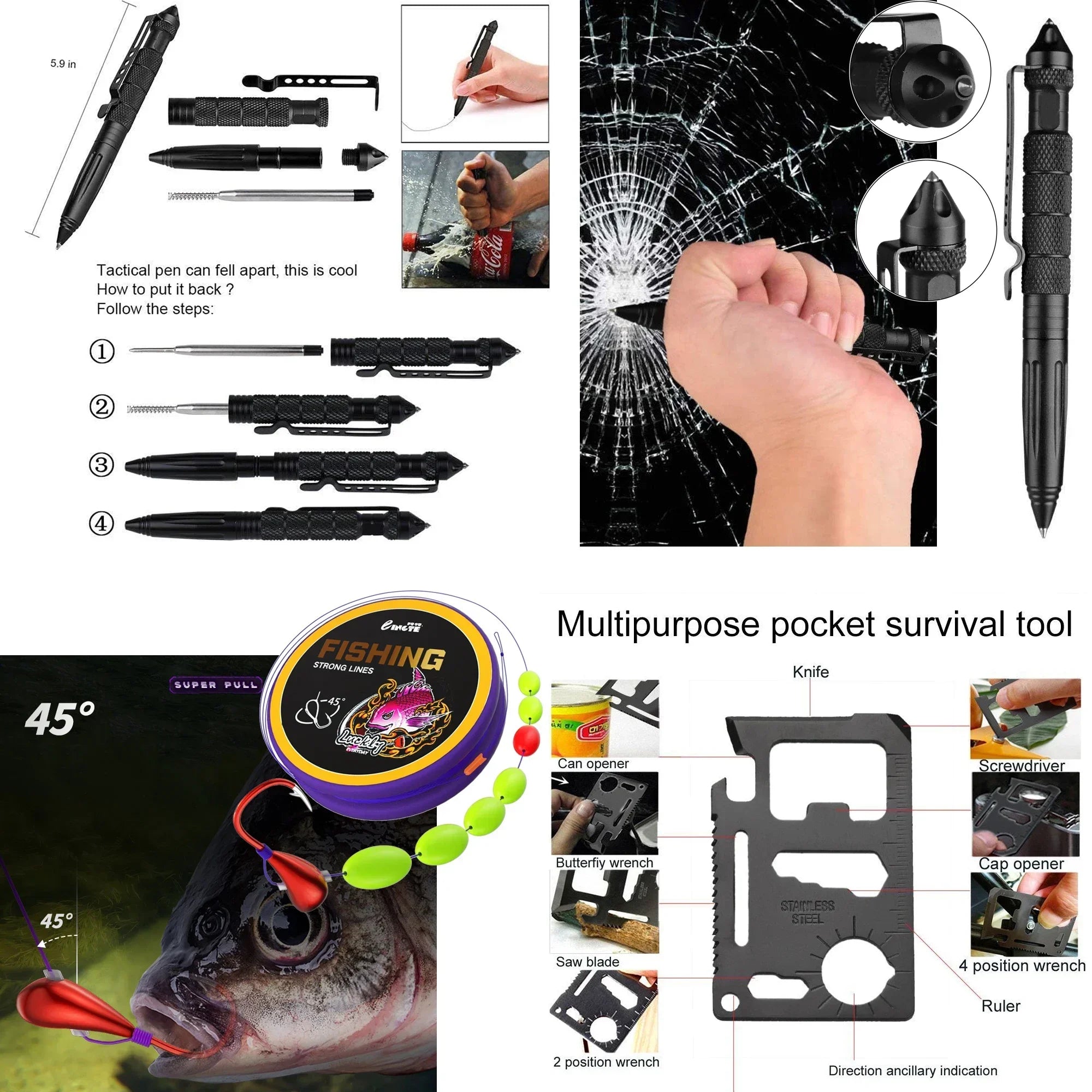 Car & Outdoor Survival First Aid Kit