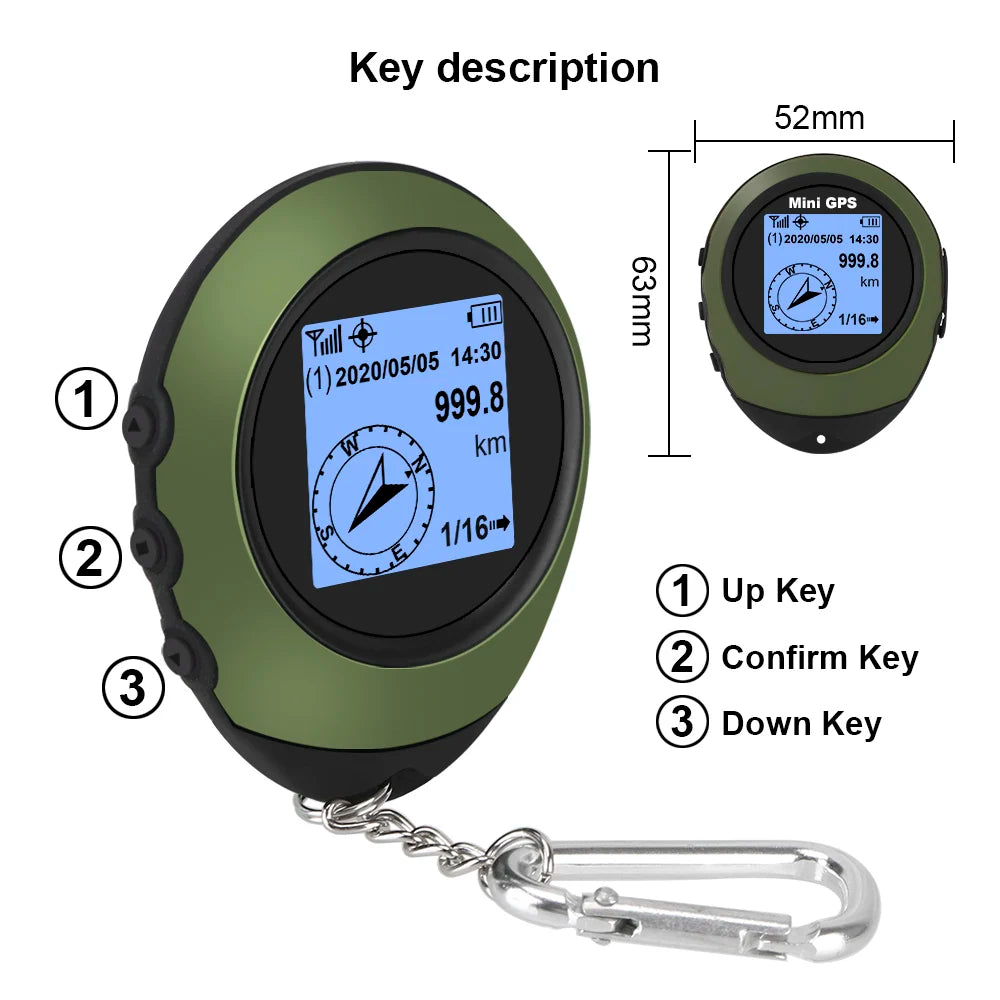 Mini Handheld GPS Navigator with Compass & Altimeter