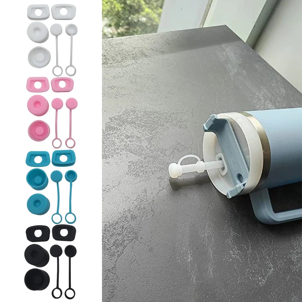 6PC Silicone Spill-Proof Straw Stopper Set for Stanley Cups