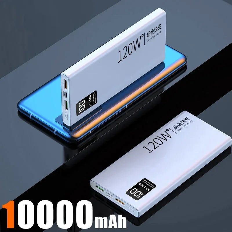 120W 50000mAh Power Bank – High Capacity Fast Charger for iPhone & Samsung