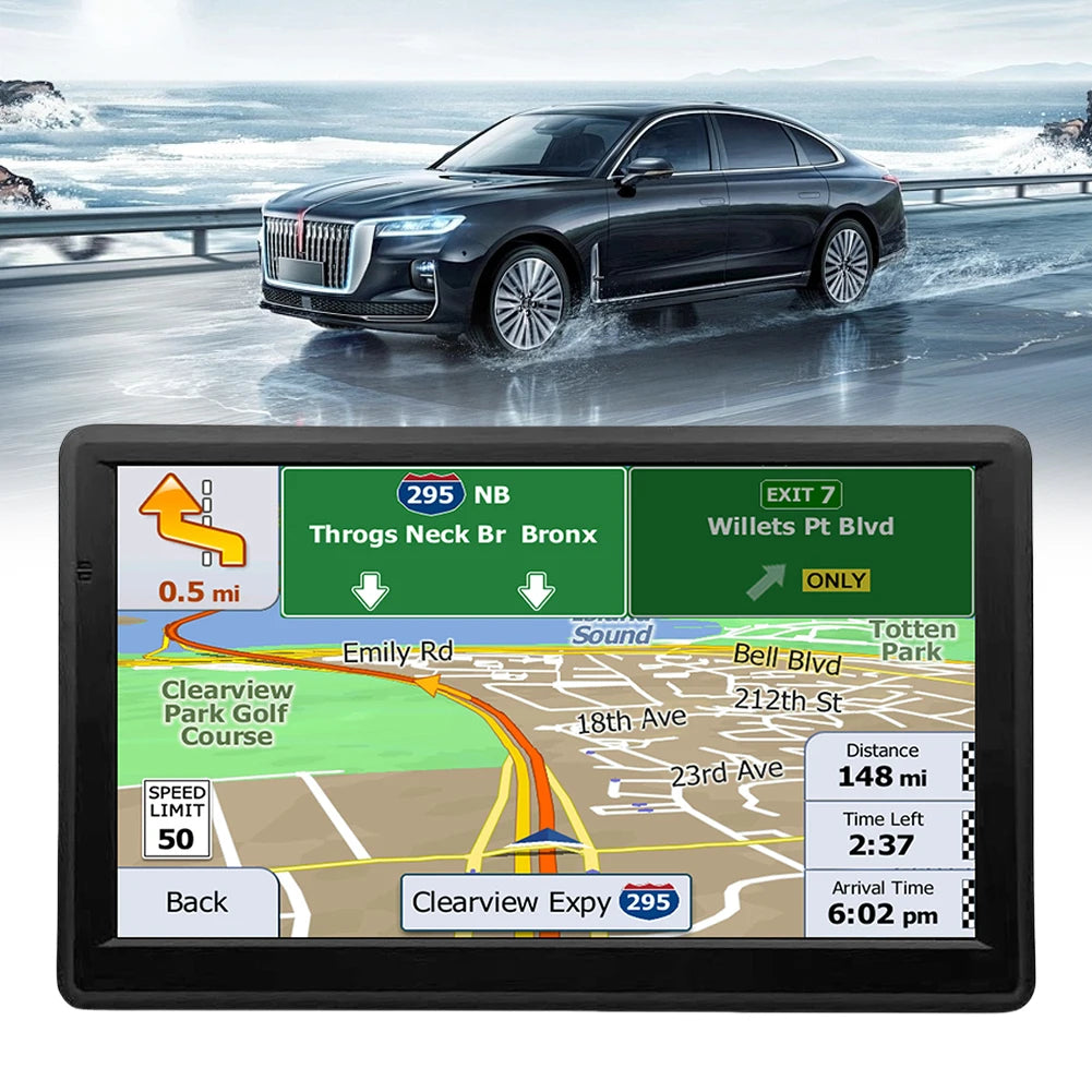 7-inch Car GPS Navigator – HD Touch Screen with FM Transmitter, EU/AU/US Maps