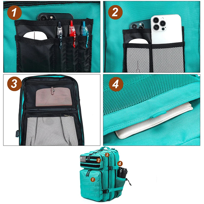 LHI 45L Hiking Backpack – Waterproof Tactical Camping & Trekking Rucksack