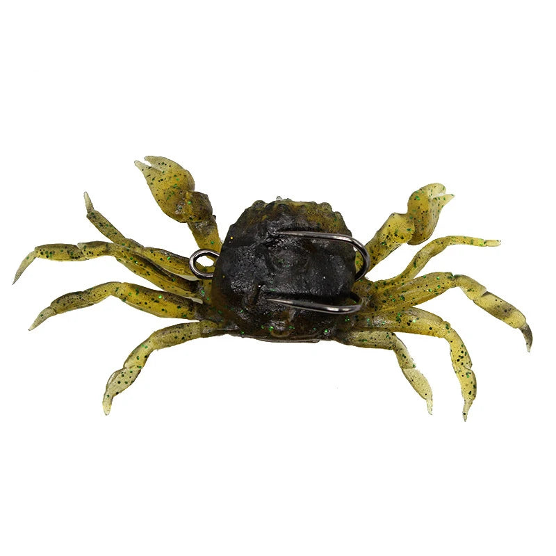 3D Soft Crab Fishing Bait 10cm 34g with Hook