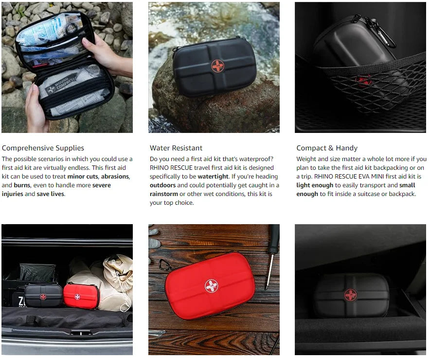 RHINO RESCUE Waterproof Portable First Aid Kit