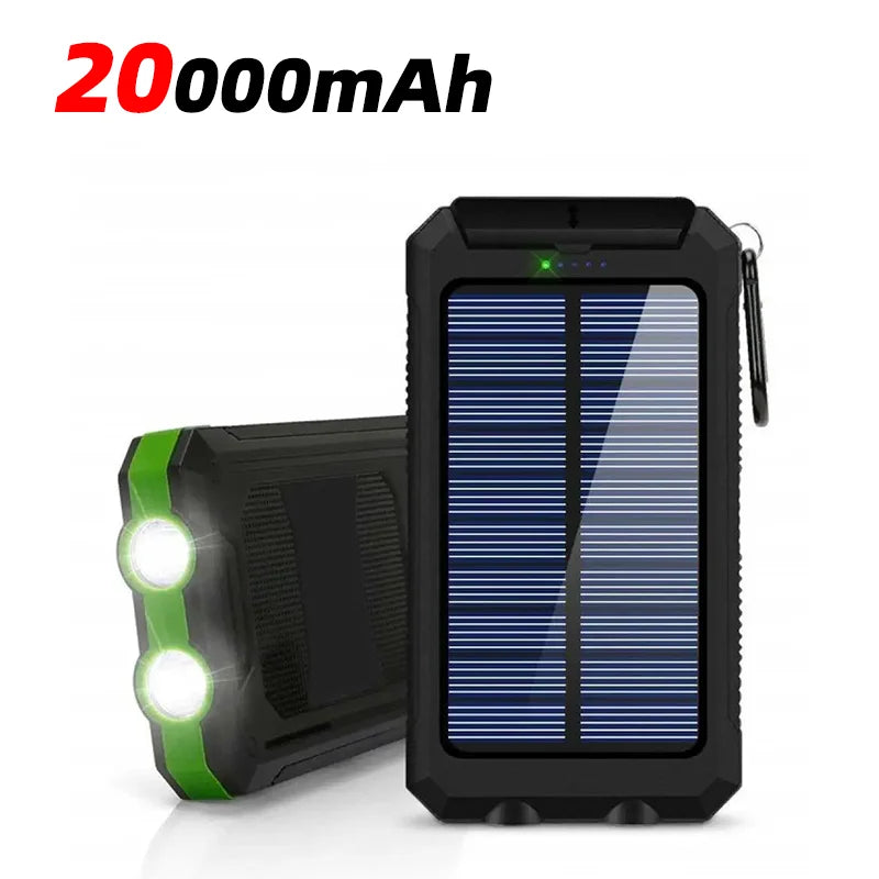 100000mAh Solar Power Bank Fast Charging Waterproof