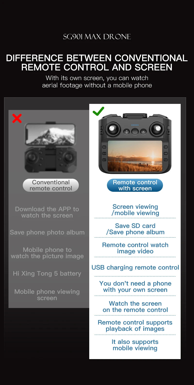SG901 MAX GPS Drone – 8K Camera, Obstacle Avoidance