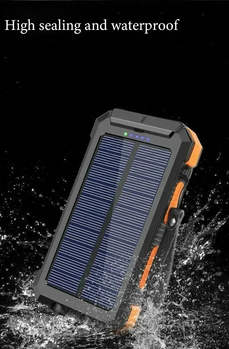 100000mAh Solar Power Bank Fast Charging Waterproof