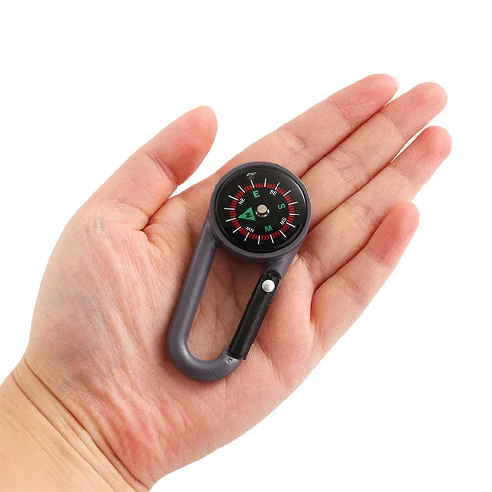 Mini Compass Carabiner Keychain