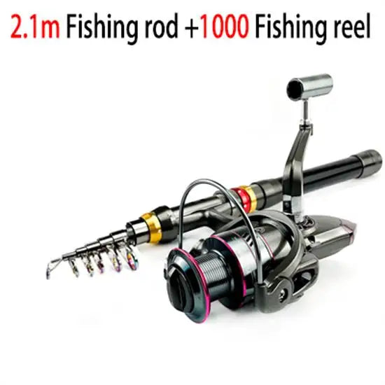 Carbon Fiber Telescopic Fishing Rod & Reel Combo