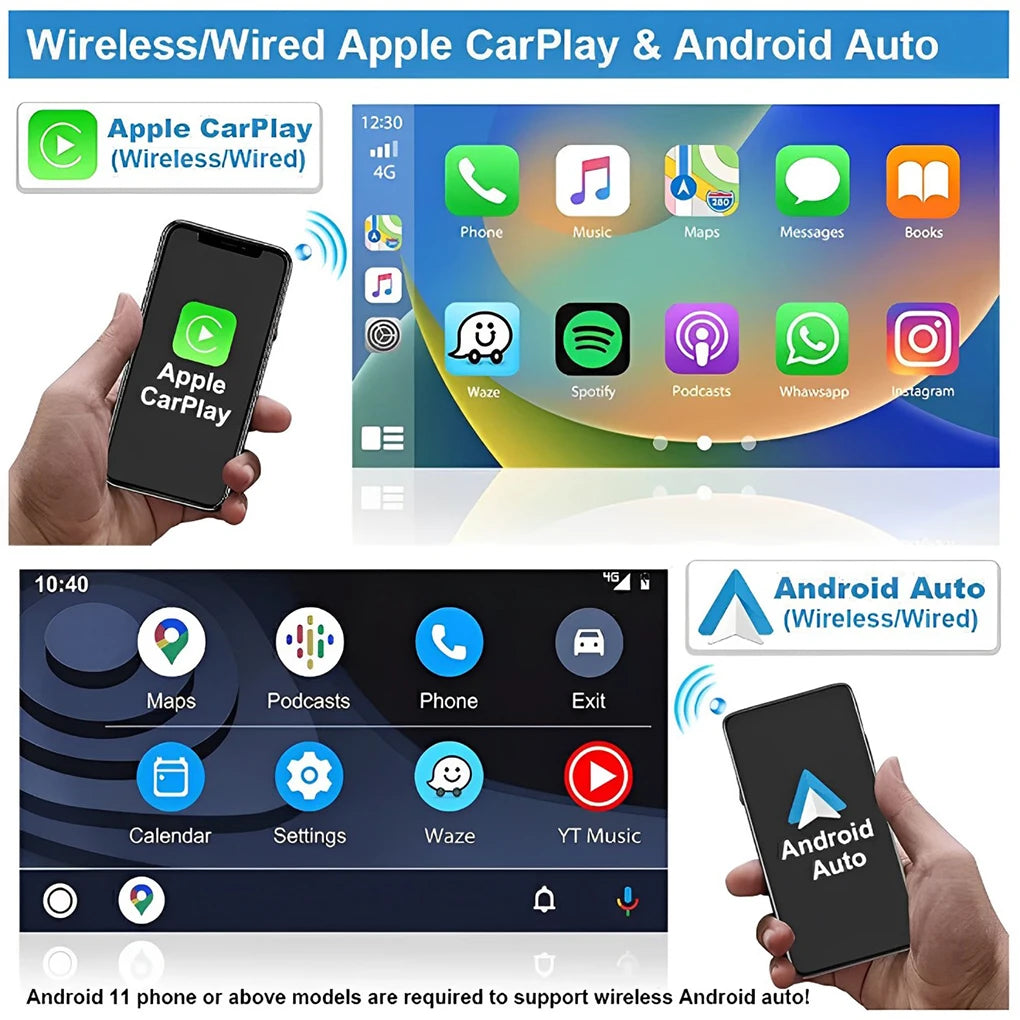 Android 13 Car Stereo GPS – 2+32GB for Dodge Ram 1500/2500/3500 with CarPlay & Android Auto