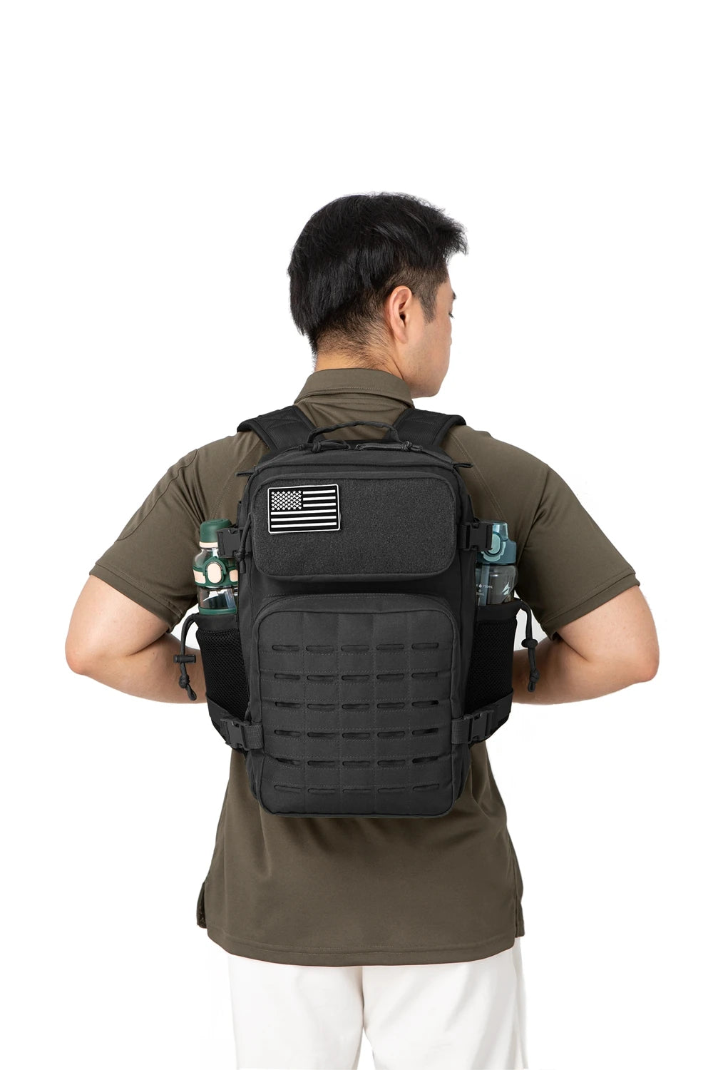 25L Tactical MOLLE Backpack with Bottle Holder
