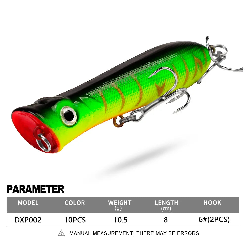 Topwater Popper Floating Hard Bait 8cm 12g